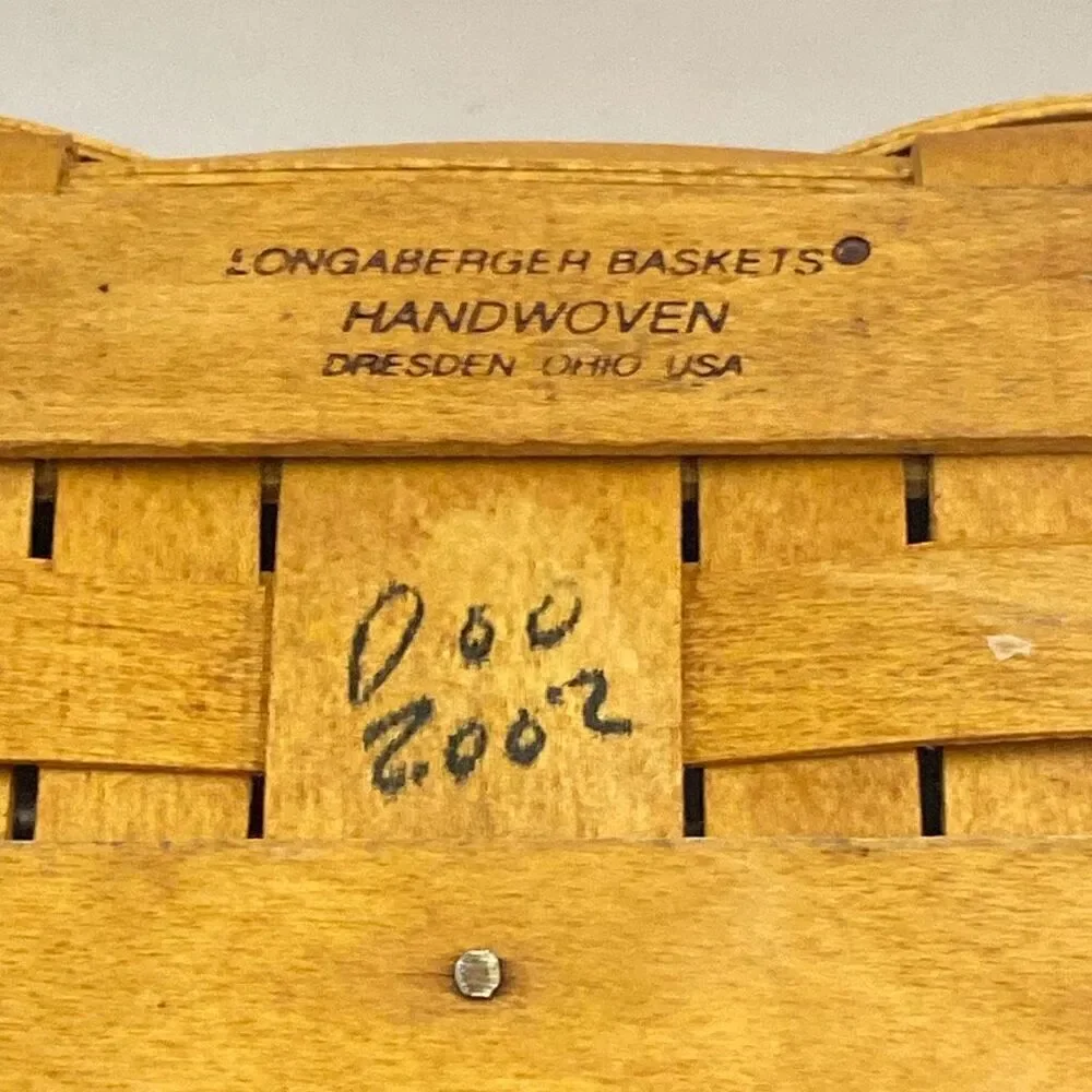 Longaberger Collectors Club Membership Basket Plaid Liner Plastic Protector USA